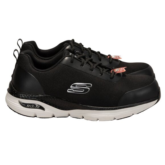 Skechers Work Arch Fit SRRingstap Mens Oxford Color Blackwhite Sizde 10.5 DM US - Picture 3 of 12